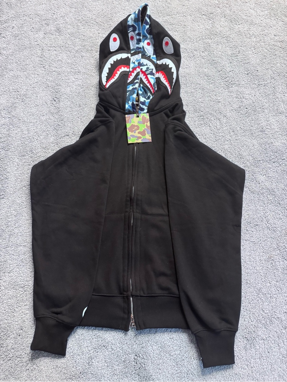 BAPE Shark blue/black Hooded